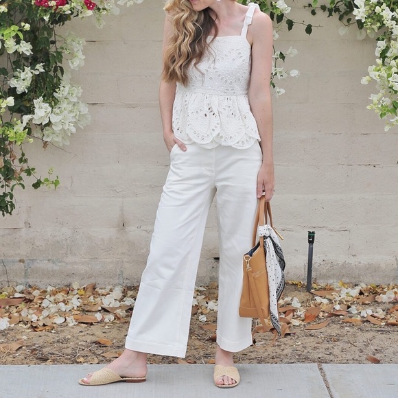 Everlane Denim - Everlane The Wide-Leg Crop Pant in Bone